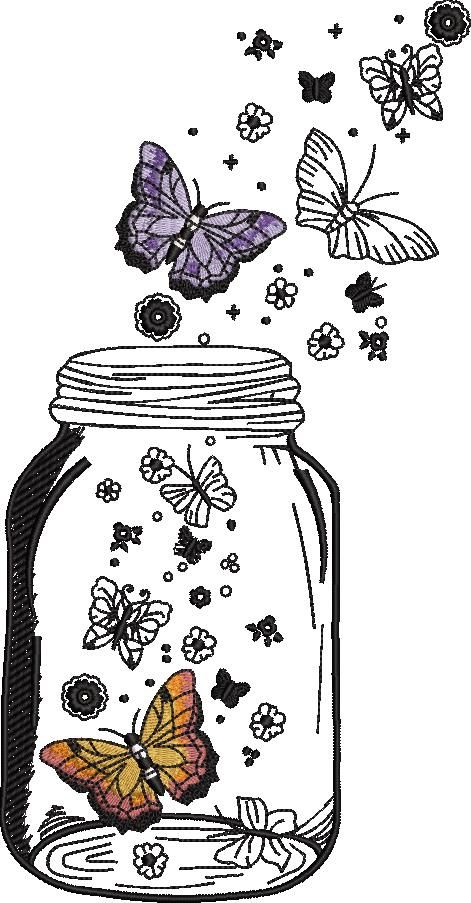 Butterflies In Jar