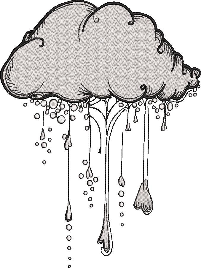 Cloud Embroidery Design