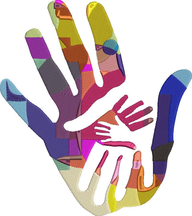 Colorful Family Hand Colorful Family Hand