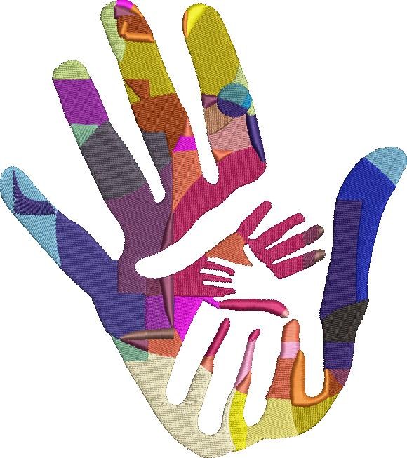 Colorful Family Hand Colorful Family Hand