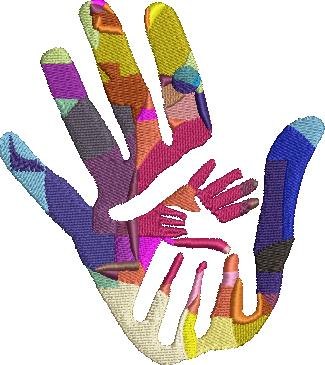 Colorful Family Hand Colorful Family Hand