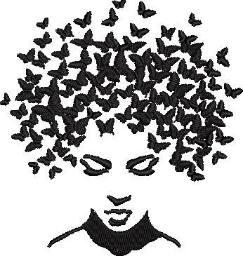 Face With Butterflies Head Face With Butterflies Head