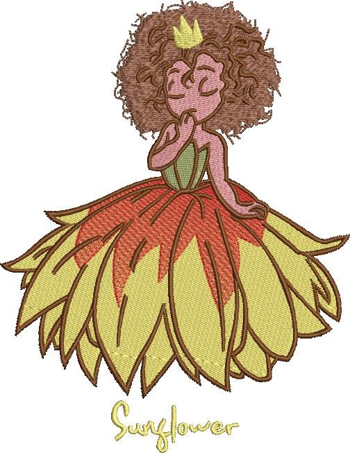 Sunflower Flower Girl Sunflower Flower Girl