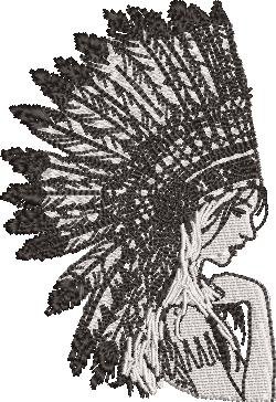 Native Women With Headdress Native Women With Headdress