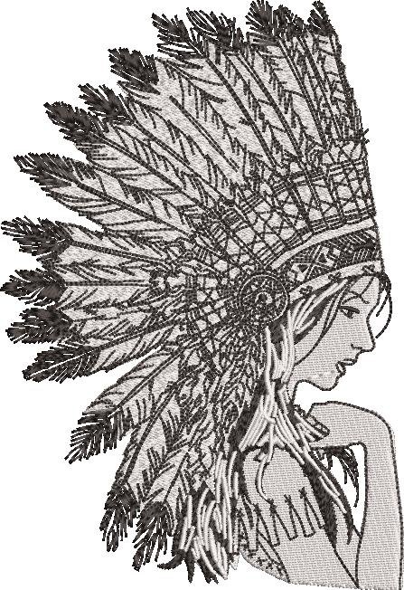 Native Women With Headdress Native Women With Headdress