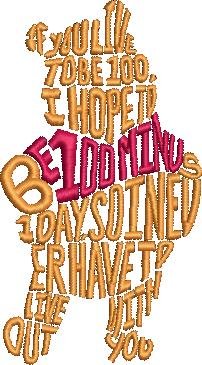 Wordart Embroidery Design Wordart Embroidery Design