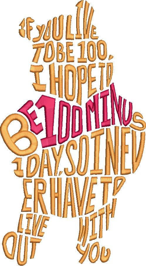 Wordart Embroidery Design Wordart Embroidery Design