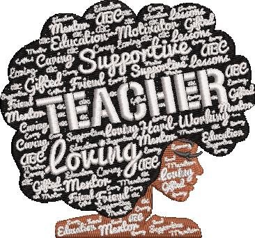 Teacher Embroidery Pattern Teacher Embroidery Pattern