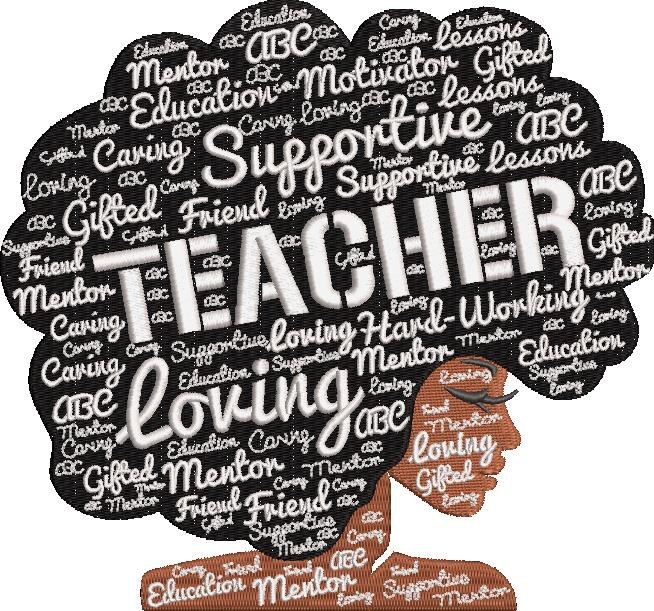 Teacher Embroidery Pattern Teacher Embroidery Pattern