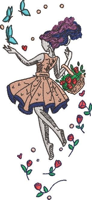 Girl With Flowers Girl With Flowers