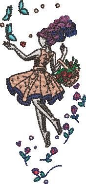 Girl With Flowers Girl With Flowers