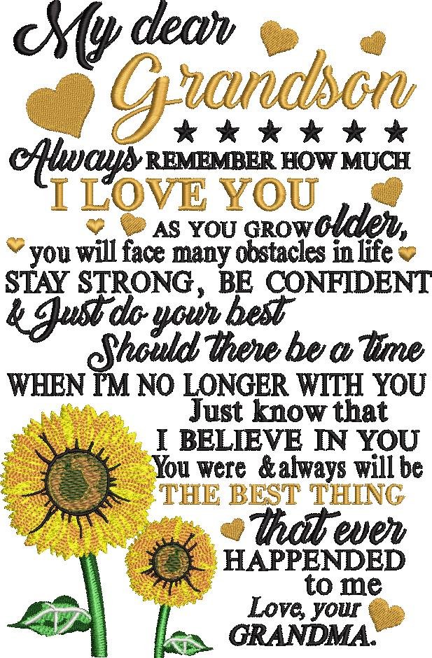 My Dear Grandson Always Remember My Dear Grandson Always Remember