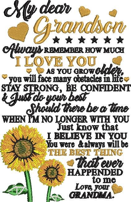My Dear Grandson Always Remember My Dear Grandson Always Remember