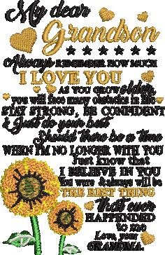 My Dear Grandson Always Remember My Dear Grandson Always Remember