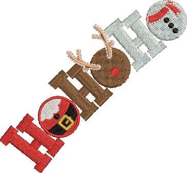 Hoho Christmas Embroidery Design
