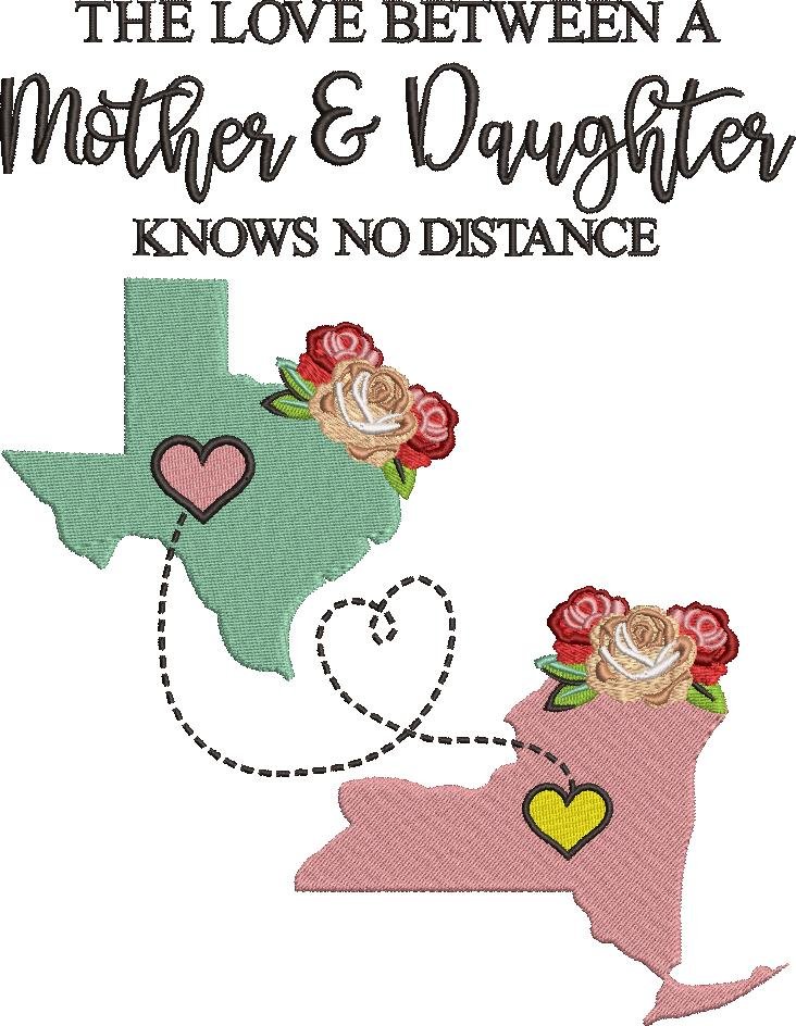 Mother and Daughter Love - Custom Digitizing