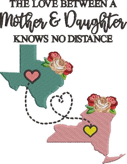 Mother and Daughter Love - Custom Digitizing