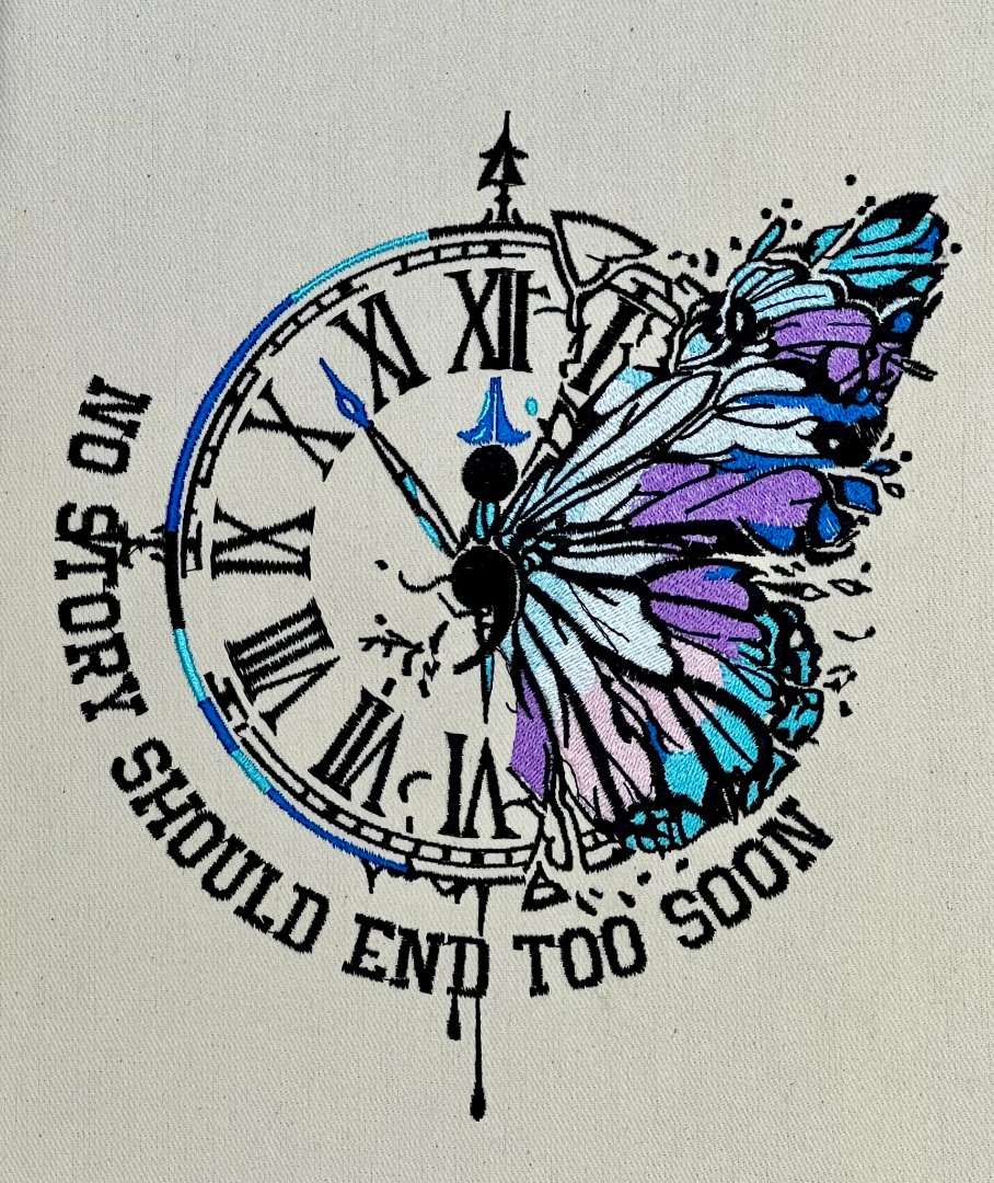 No Story Should End Too Soon Quote - Butterfly Clock No Story Should End Too Soon Quote - Butterfly Clock