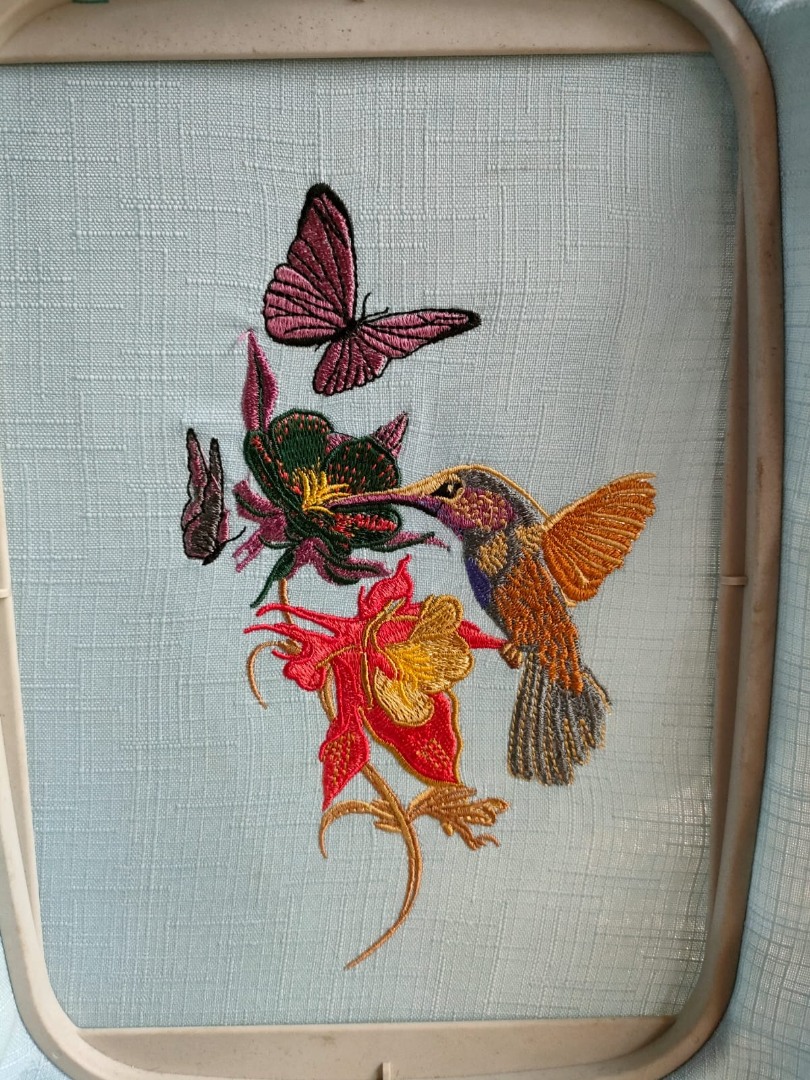 Hummingbird, Butterflies And Flowers Hummingbird, Butterflies And Flowers