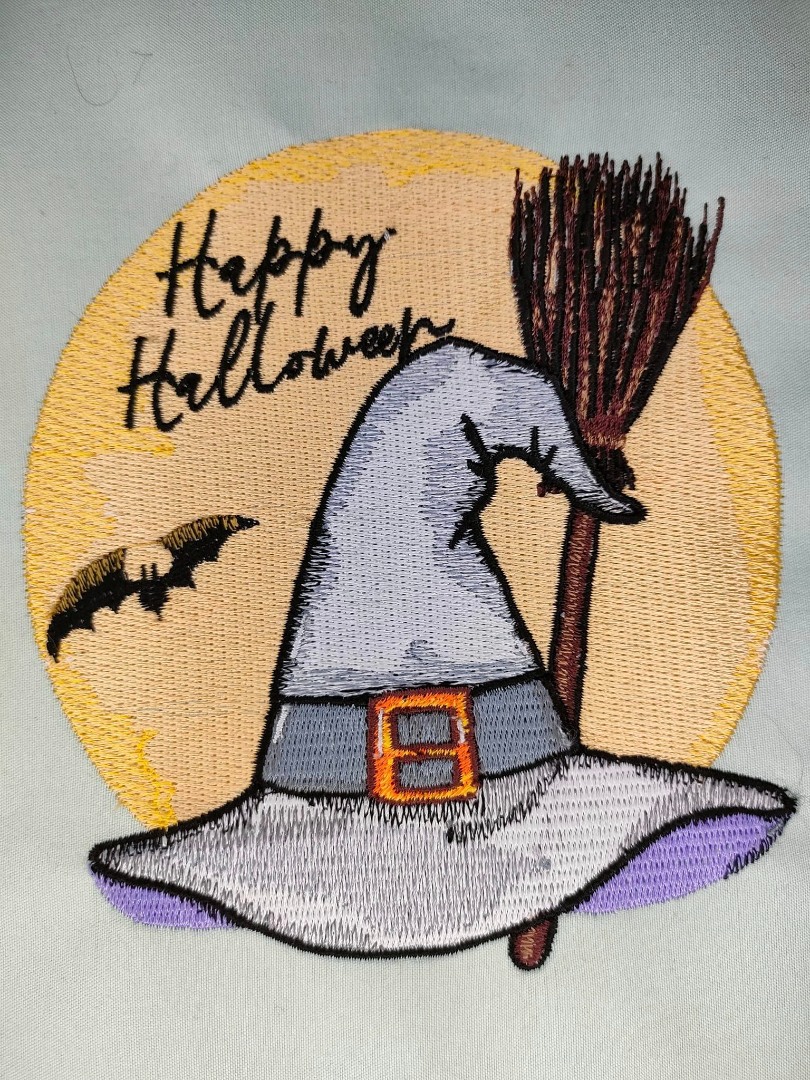 Happy Halloween Witch Hat And Broomstick Happy Halloween Witch Hat And Broomstick