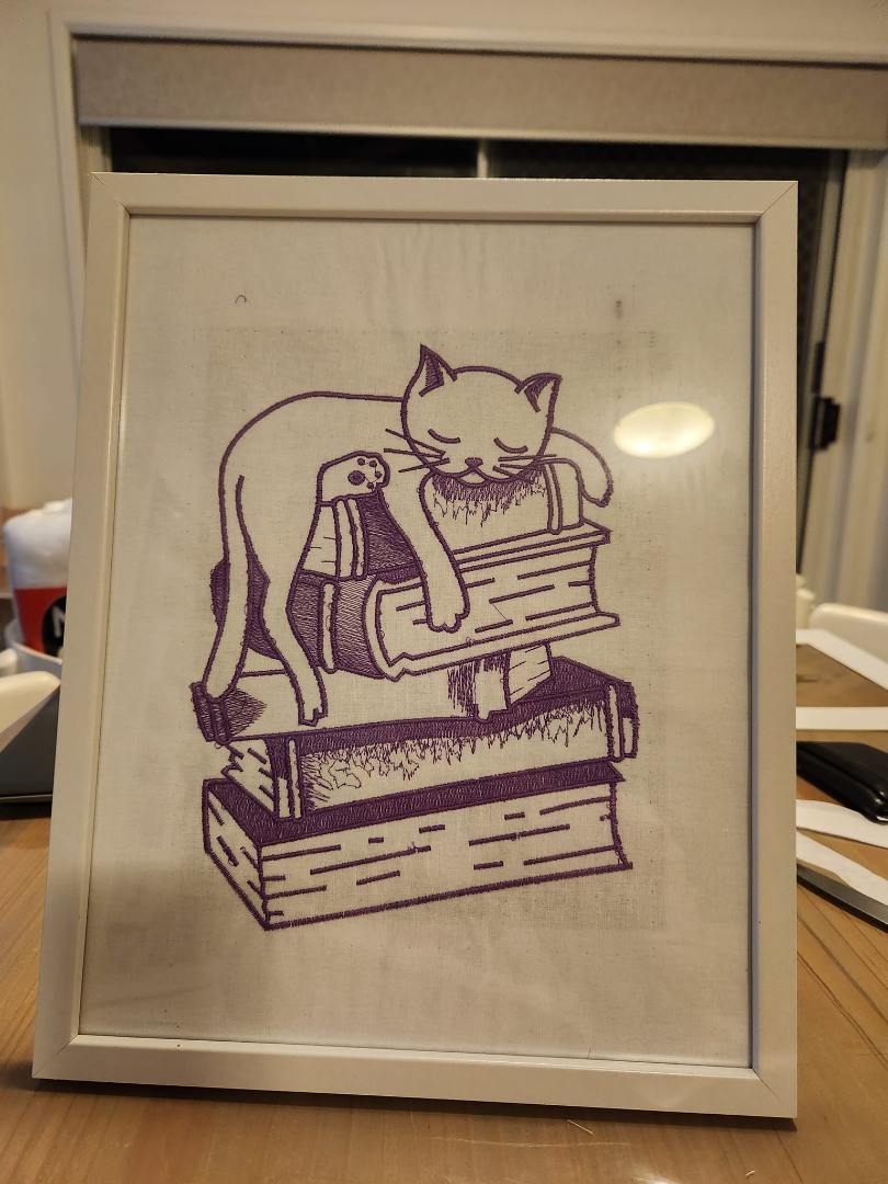 Cat Sleeping On Books Cat Sleeping On Books