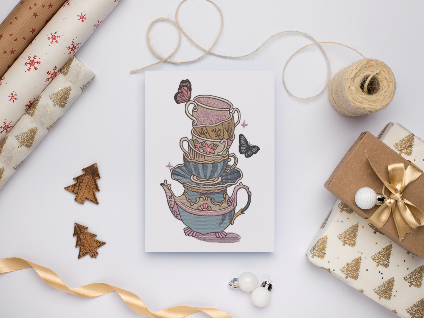 Cluttered Tea Set