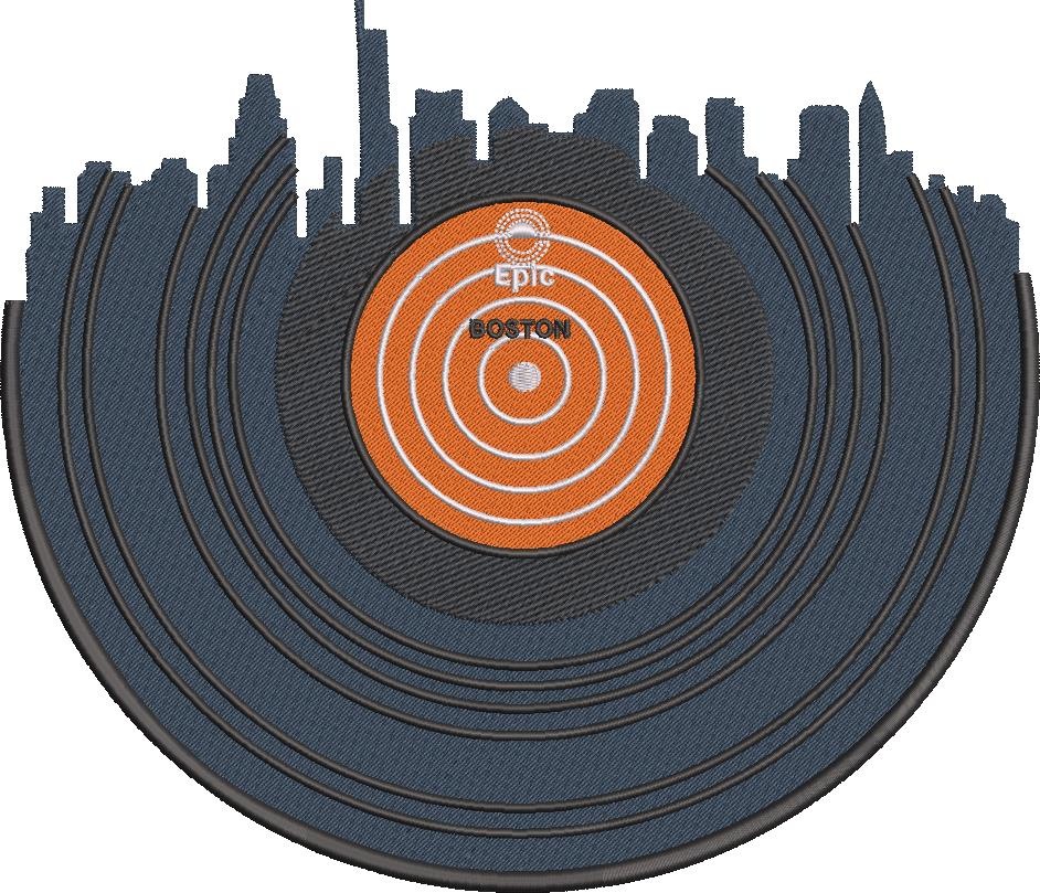 Boston Skyline Vinyl Record Art Boston Skyline Vinyl Record Art