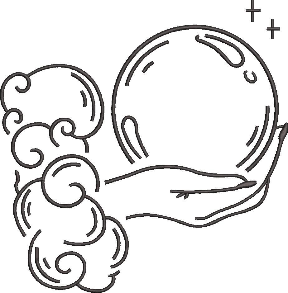 Hand Holding Crystal Ball