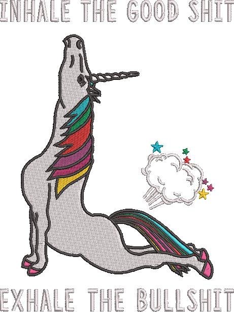 Exhale Bullshit Unicorn Quote Exhale Bullshit Unicorn Quote