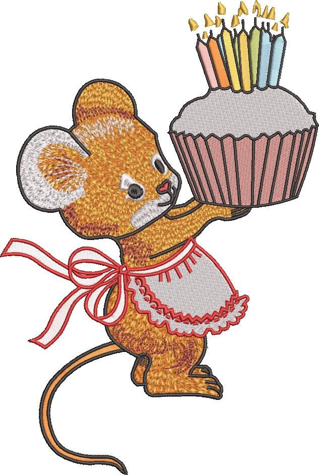 Mouse With Birthday Cake Mouse With Birthday Cake