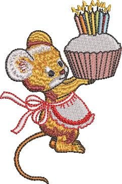Mouse With Birthday Cake Mouse With Birthday Cake