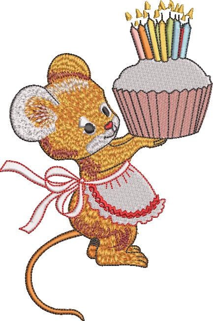 Mouse With Birthday Cake Mouse With Birthday Cake