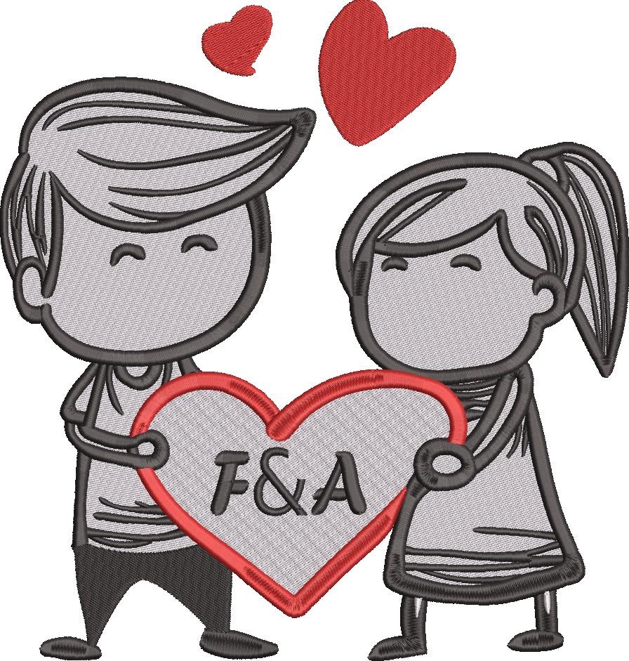 Kids Couple Love Heart Kids Couple Love Heart