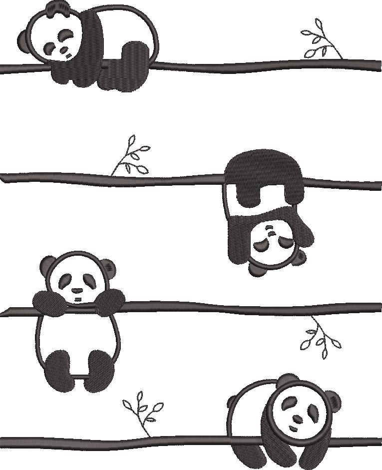 Pandas on Bamboo Pandas on Bamboo