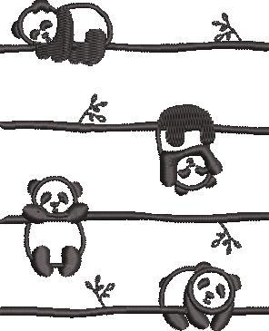 Pandas on Bamboo Pandas on Bamboo