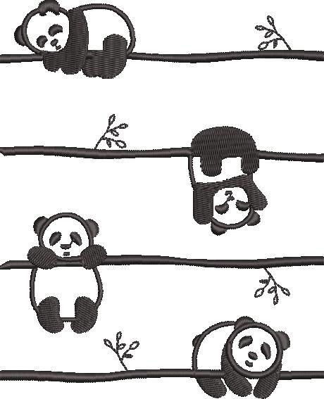 Pandas on Bamboo Pandas on Bamboo