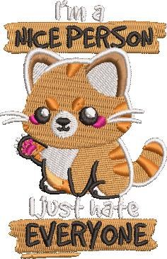 I Just Hate Everyone Cat Quote