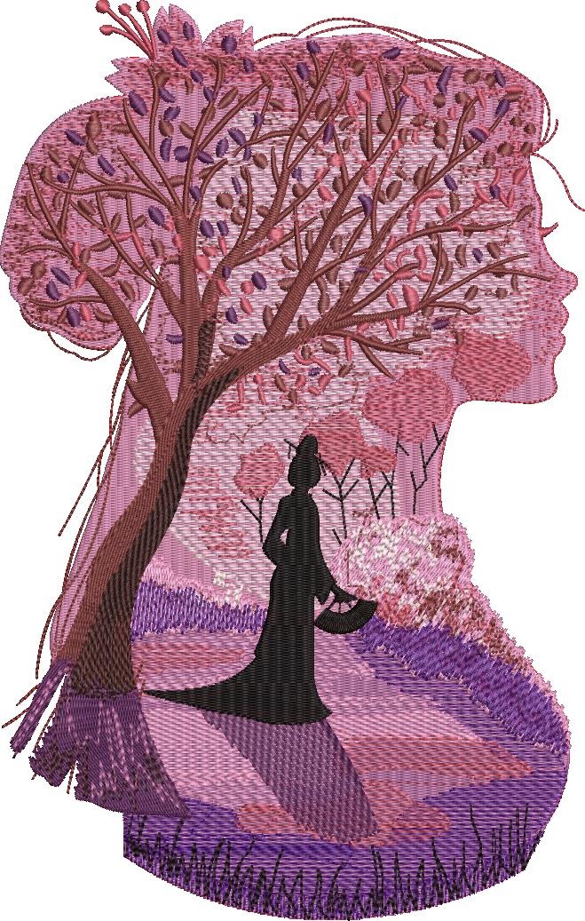 Girl Scenery - Tree Girl Scenery - Tree