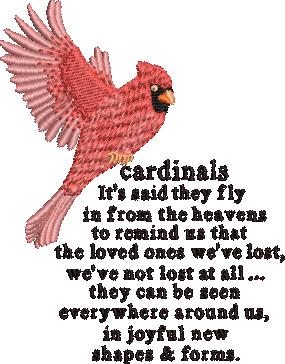 Cardinals Embroidery Cardinals Embroidery