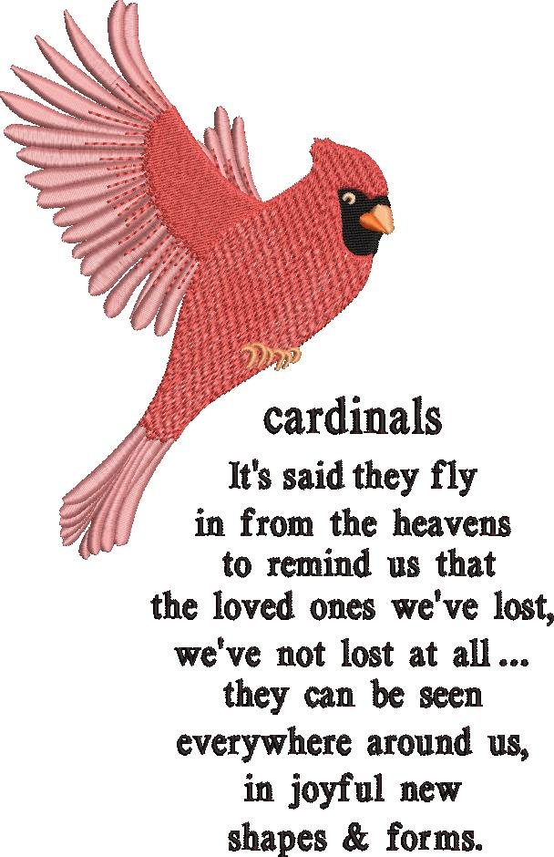 Cardinals Embroidery Cardinals Embroidery