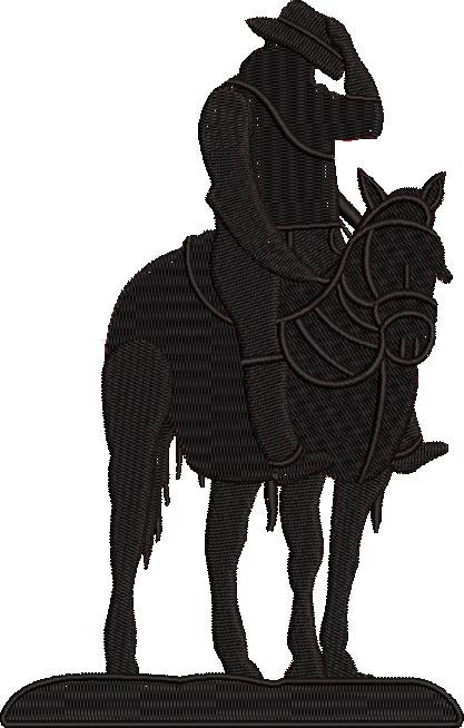 Cowboy On Horse Silhouette