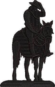 Cowboy On Horse Silhouette