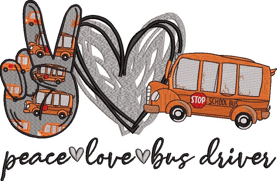 Peace Love Bus Driver Peace Love Bus Driver