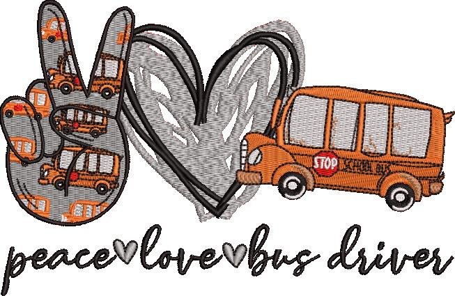 Peace Love Bus Driver Peace Love Bus Driver