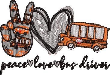 Peace Love Bus Driver Peace Love Bus Driver