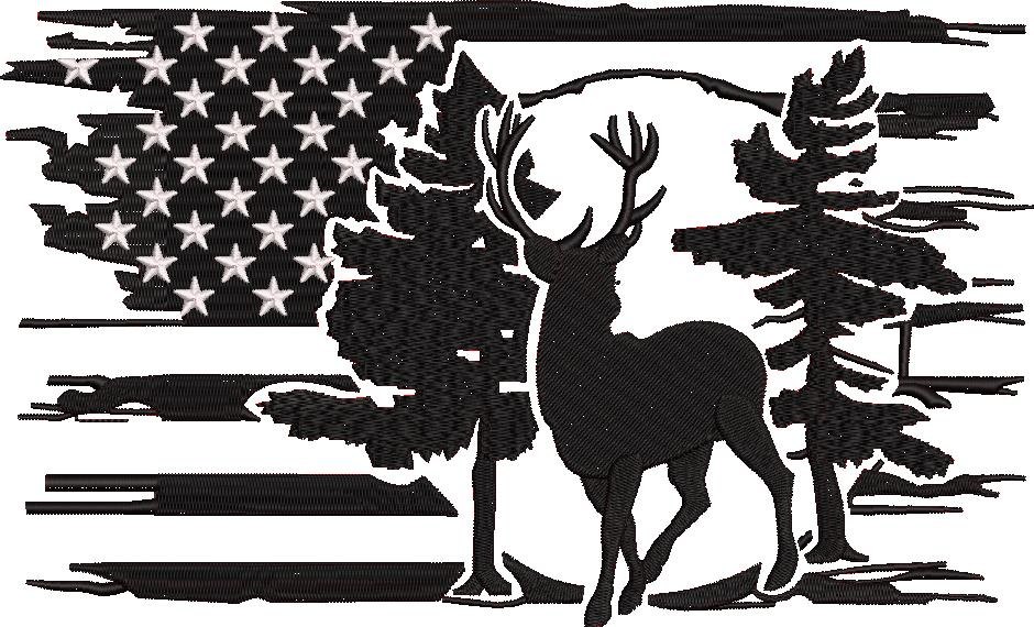 American Deer Silhouette American Deer Silhouette