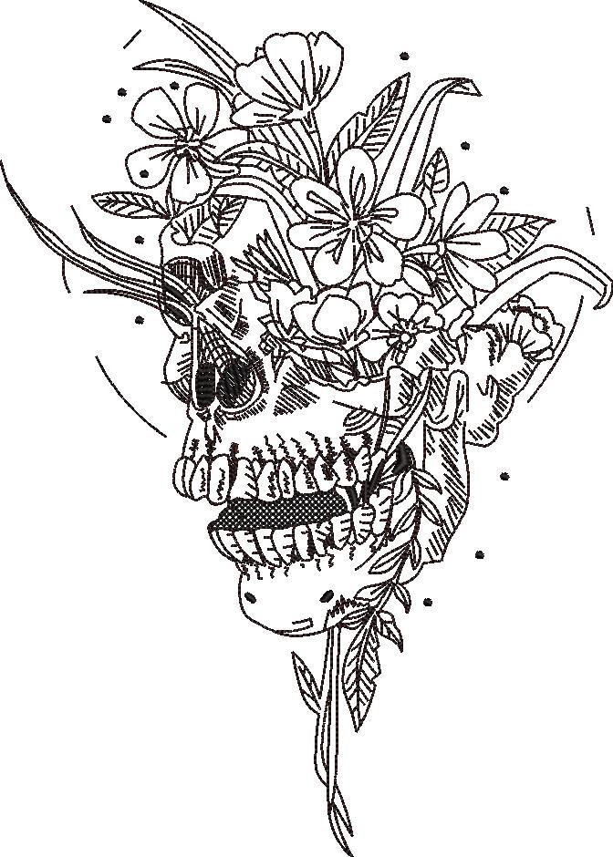 Floral Face Skull Floral Face Skull