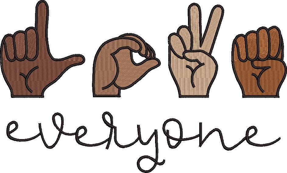 Love Everyone Hand Art