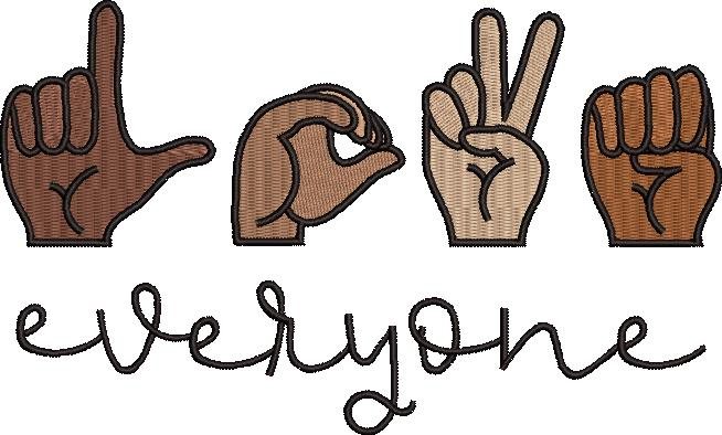 Love Everyone Hand Art