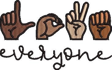 Love Everyone Hand Art